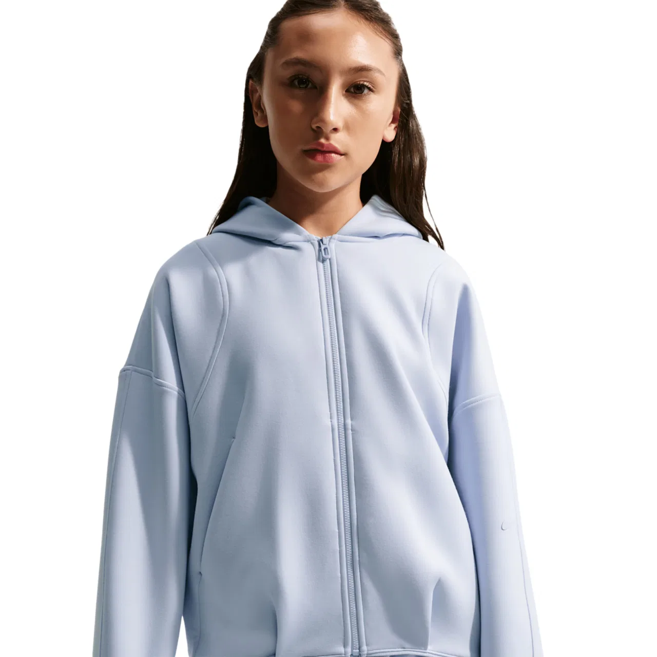 Худи для девочек Therma-FIT TechFit Knit FZ Nike, цвет Ghost
