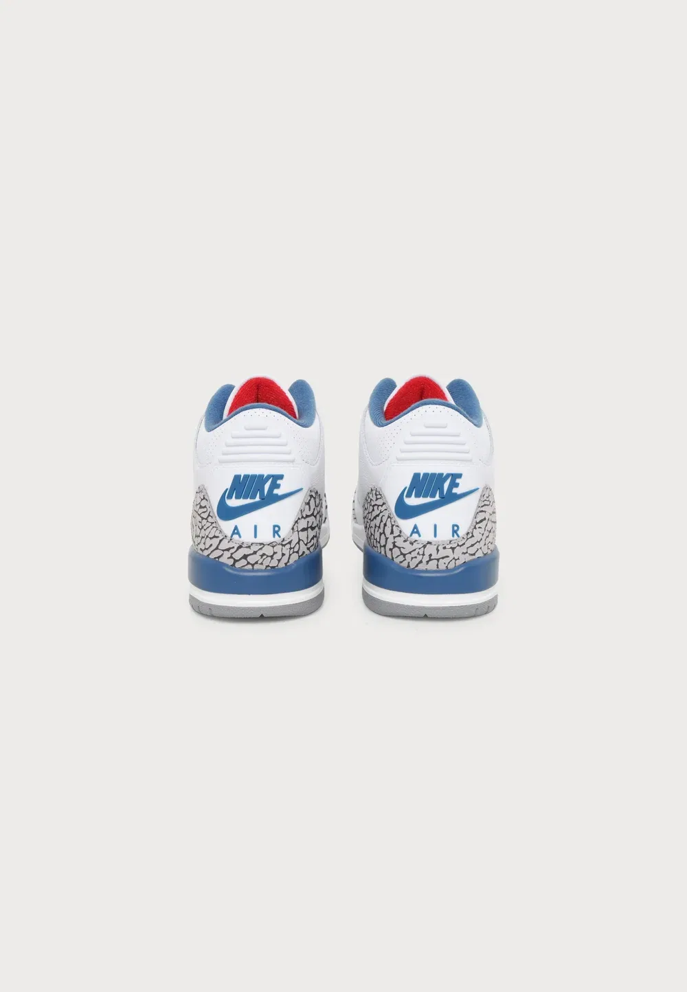 Air 3 retro - высокие кроссовки Jordan, White/Varsity Red/True Blue/Cement Grey/Anthracite — фото 3