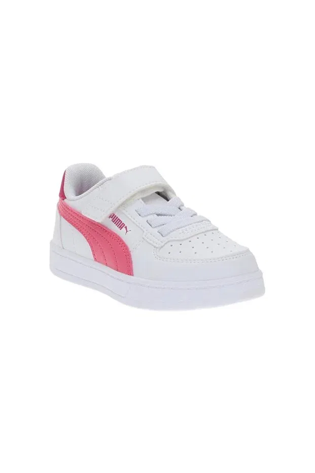 Детские кроссовки для девочек на липучке Puma, White-Pink