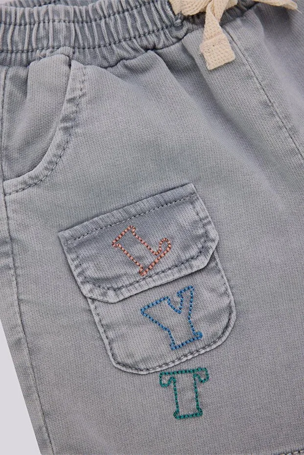Детские шорты для мальчиков джинсовые Layette, Denim — фото 3