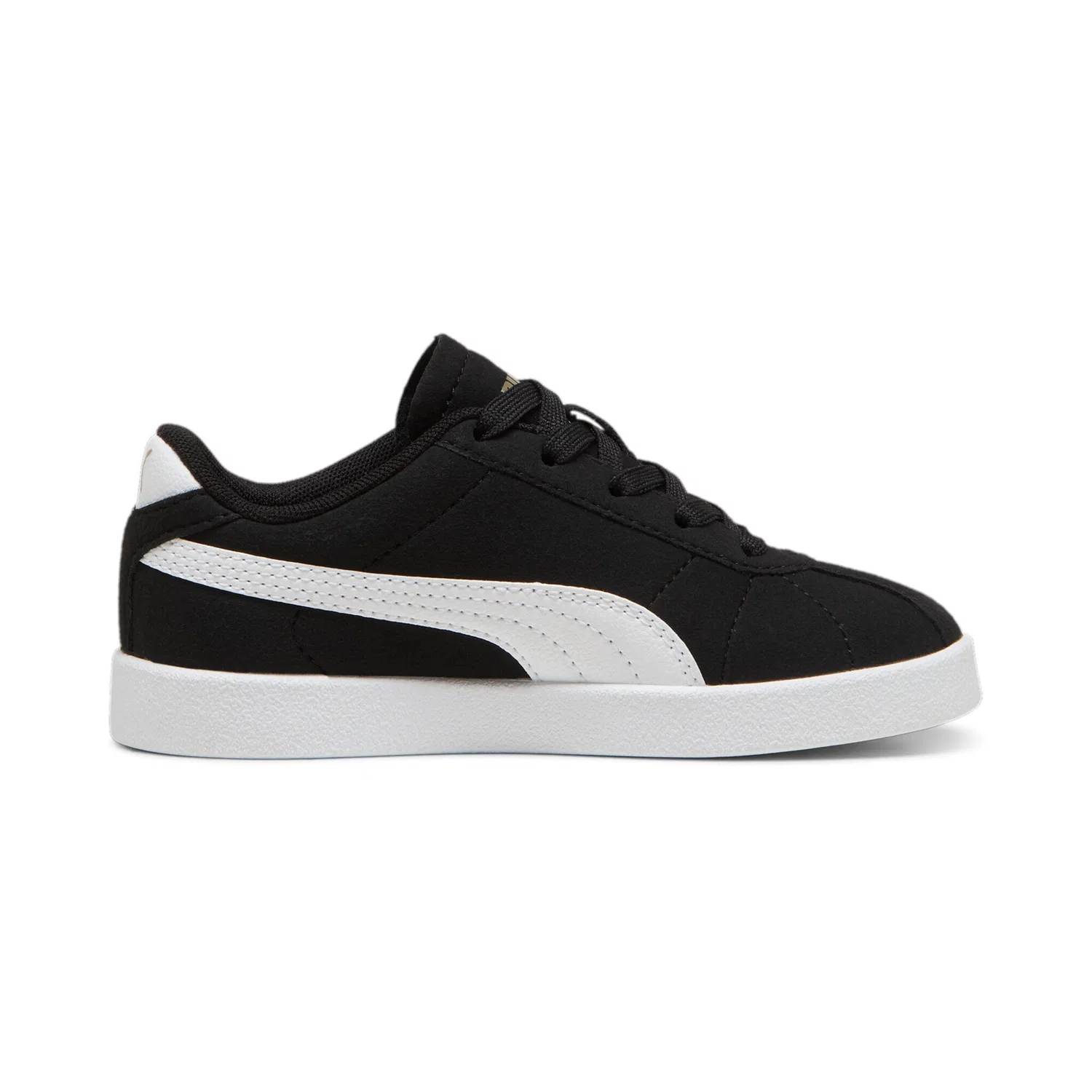 Детские кроссовки в стиле футбол PUMA Club II PUMA, Black/White/Gold — фото 3