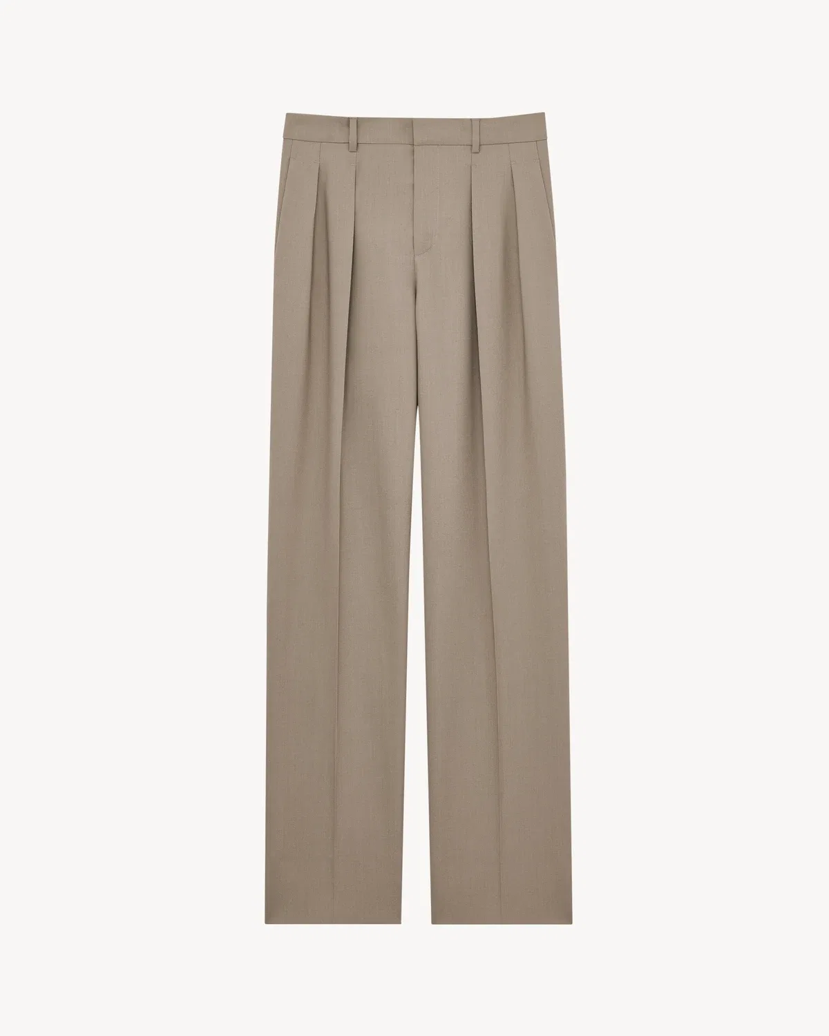 Брюки из мохера и шерсти SAINT LAURENT, зеленый
