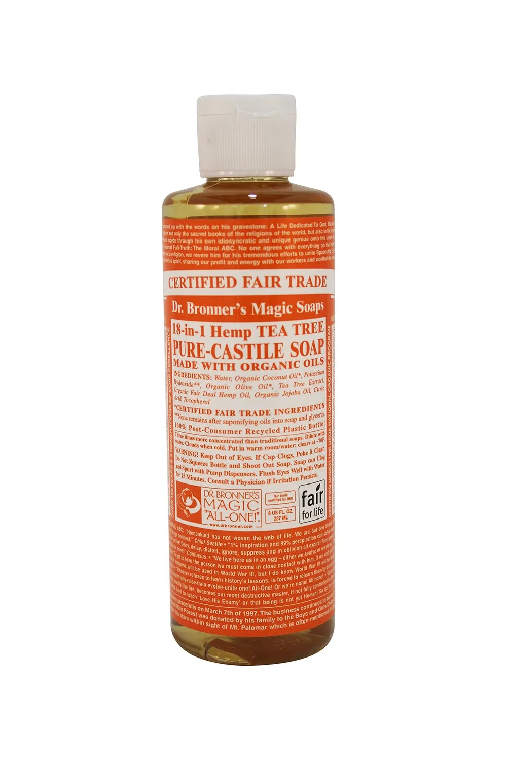 Жидкое мыло Dr. Bronner's Organic Tea Tree, 2 шт. по 237 мл