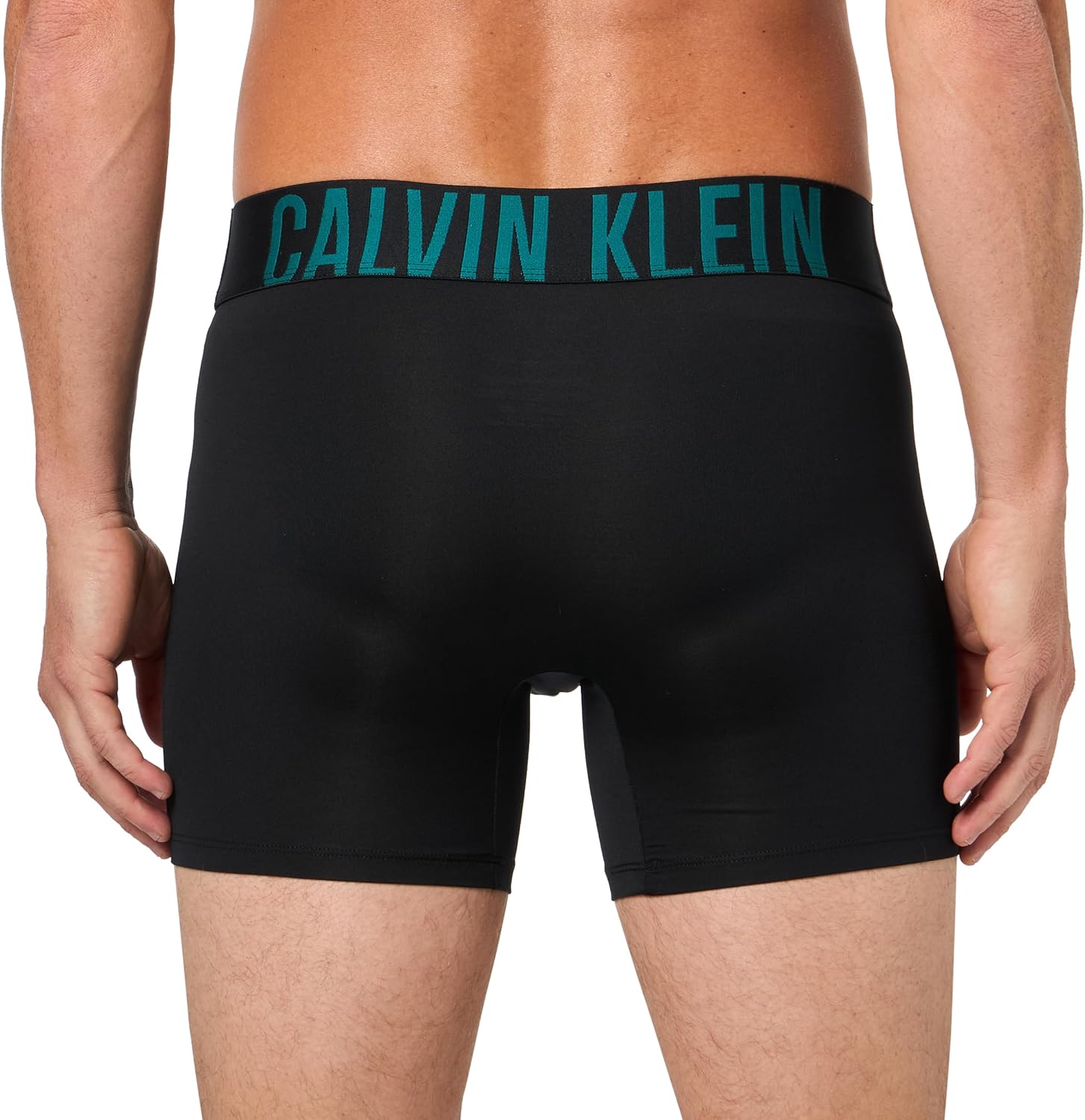 Комплект из 3 трусов-боксеров Calvin Klein Men Intense Power, Black Bodies W/ Aqua Bar, White, Brisk Blue Logos — фото 3
