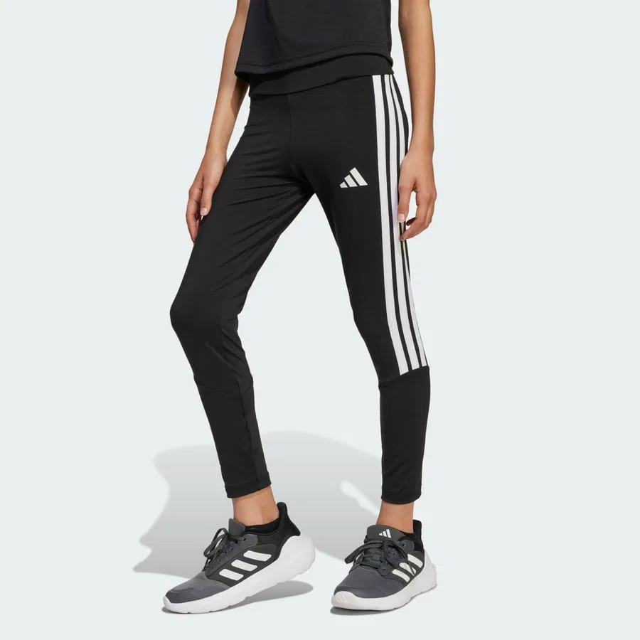 Леггинсы спортивные с 3 полосками adidas Performance Train Essentials 3-Stripes Leggings Kids, Черно-белый