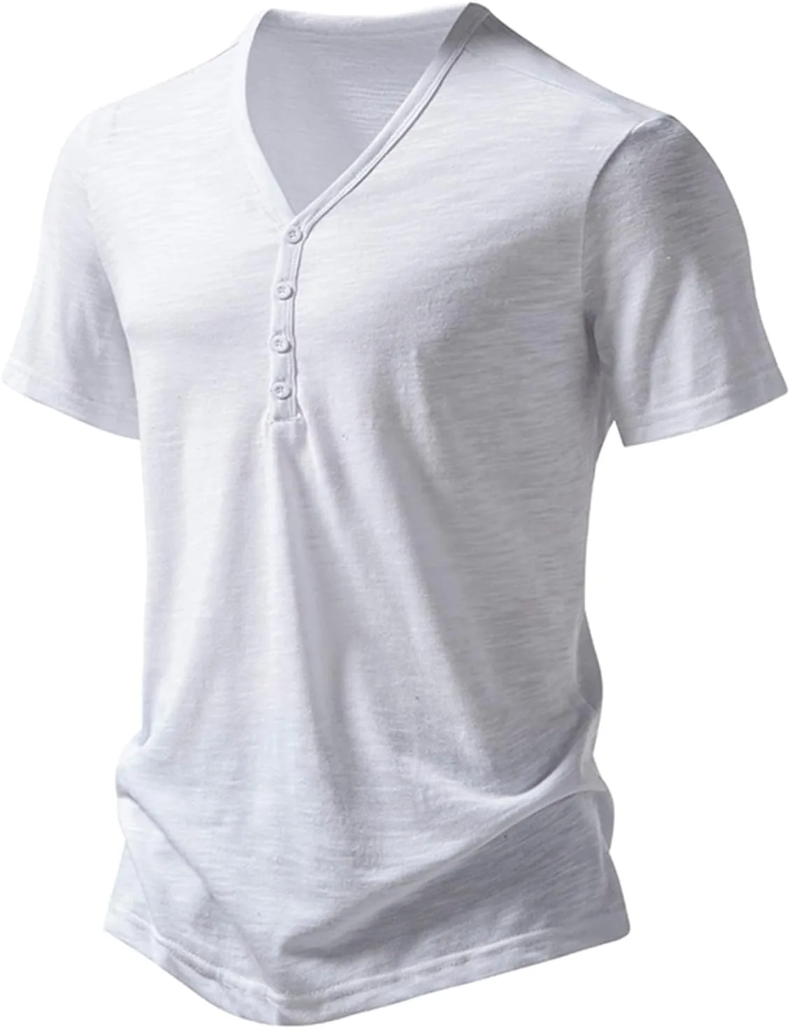 

Мужская футболка Black с V-образным вырезом и пуговицами, летняя, дышащая