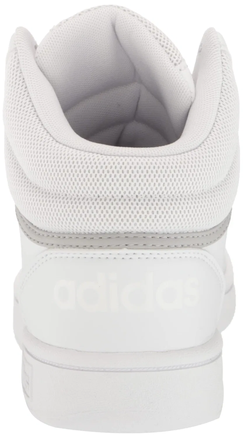 Детские кроссовки для мальчиков и девочек с высоким голенищем Adidas, White White Grey — фото 3