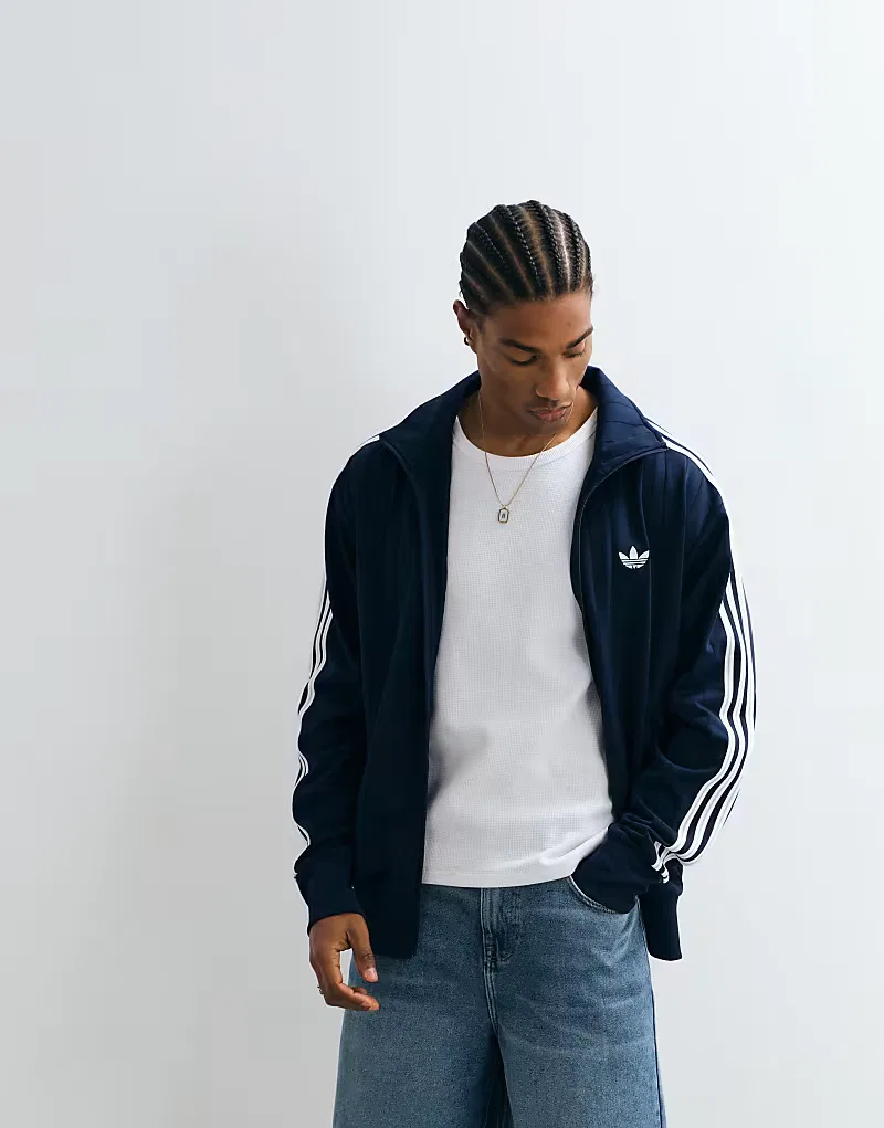 Куртка спортивная Firebird Drop Needle Adidas Originals, темно-синий — фото 4