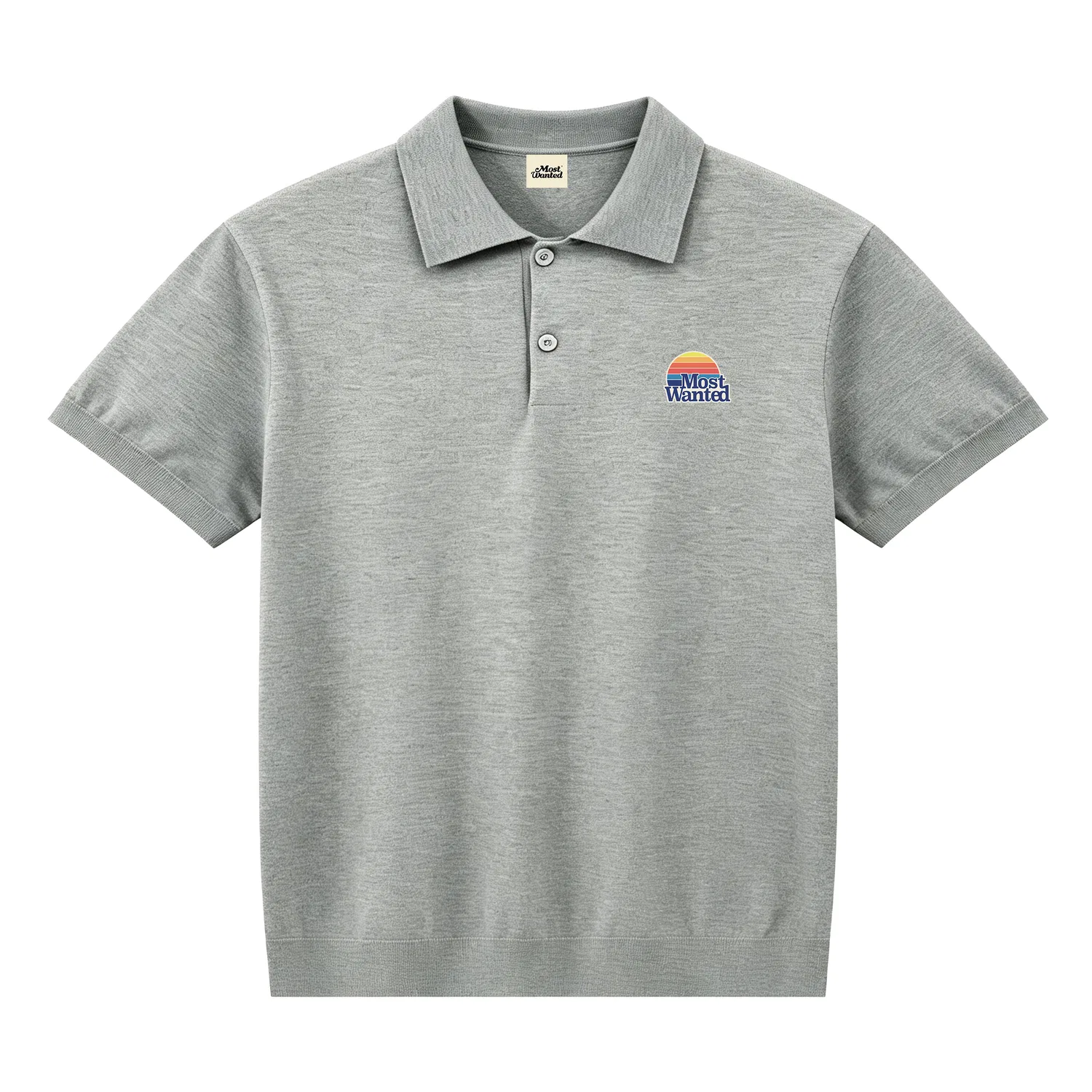 Детский свитер с воротником-поло Unisex Polo Collar Moderate, MostwantedLab, Light Gray