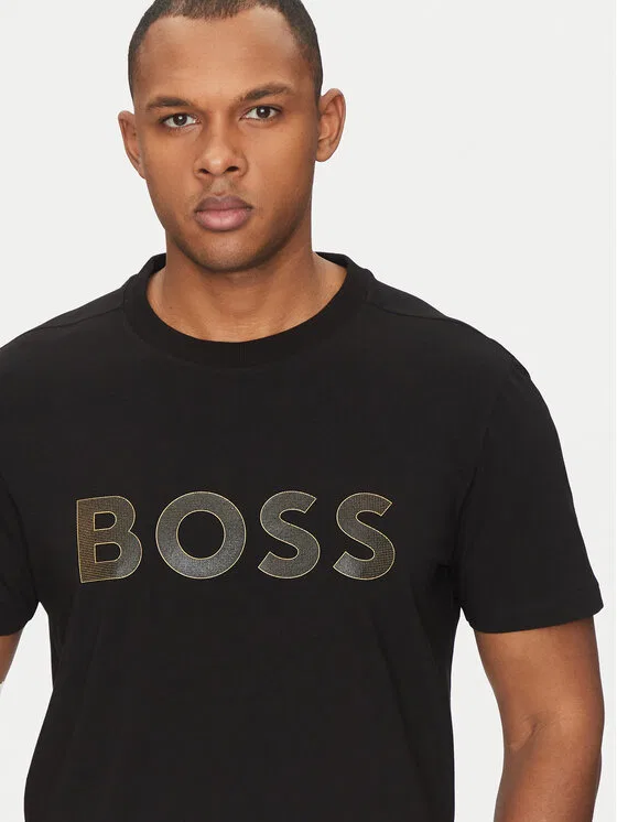 Футболка regular fit TL Logo Boss, черный — фото 4