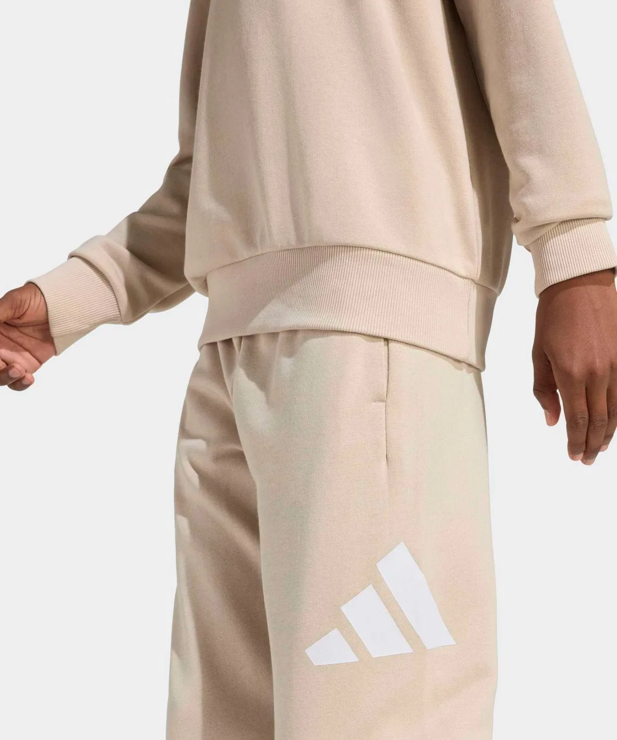 Детский комплект из футера с принтом Essentials Jogger Adidas, Beige — фото 4
