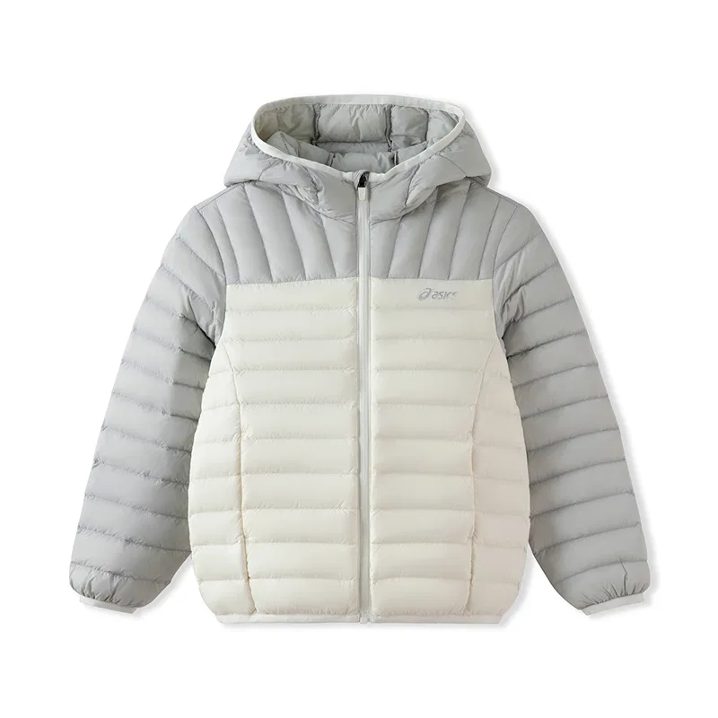 Детский пуховик с капюшоном ветрозащитный Unisex Down Jackets ASICS, 81503A Ice Blue — фото 4
