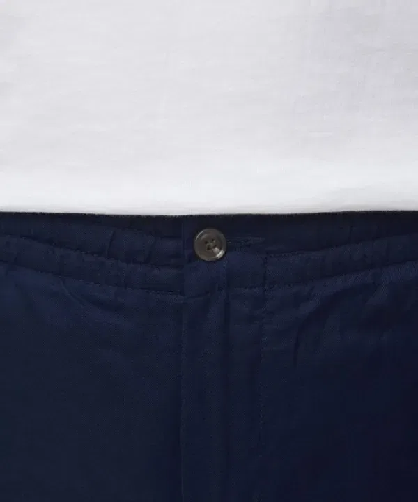 Шорты классические из льняной смесовой ткани, Prepster, Polo Ralph Lauren, темно-синий — фото 3