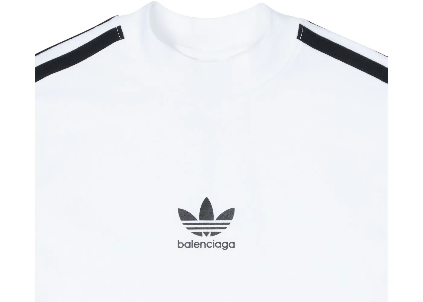 Женская футболка с принтом Balenciaga x Adidas Shrunk Balenciaga, White — фото 3
