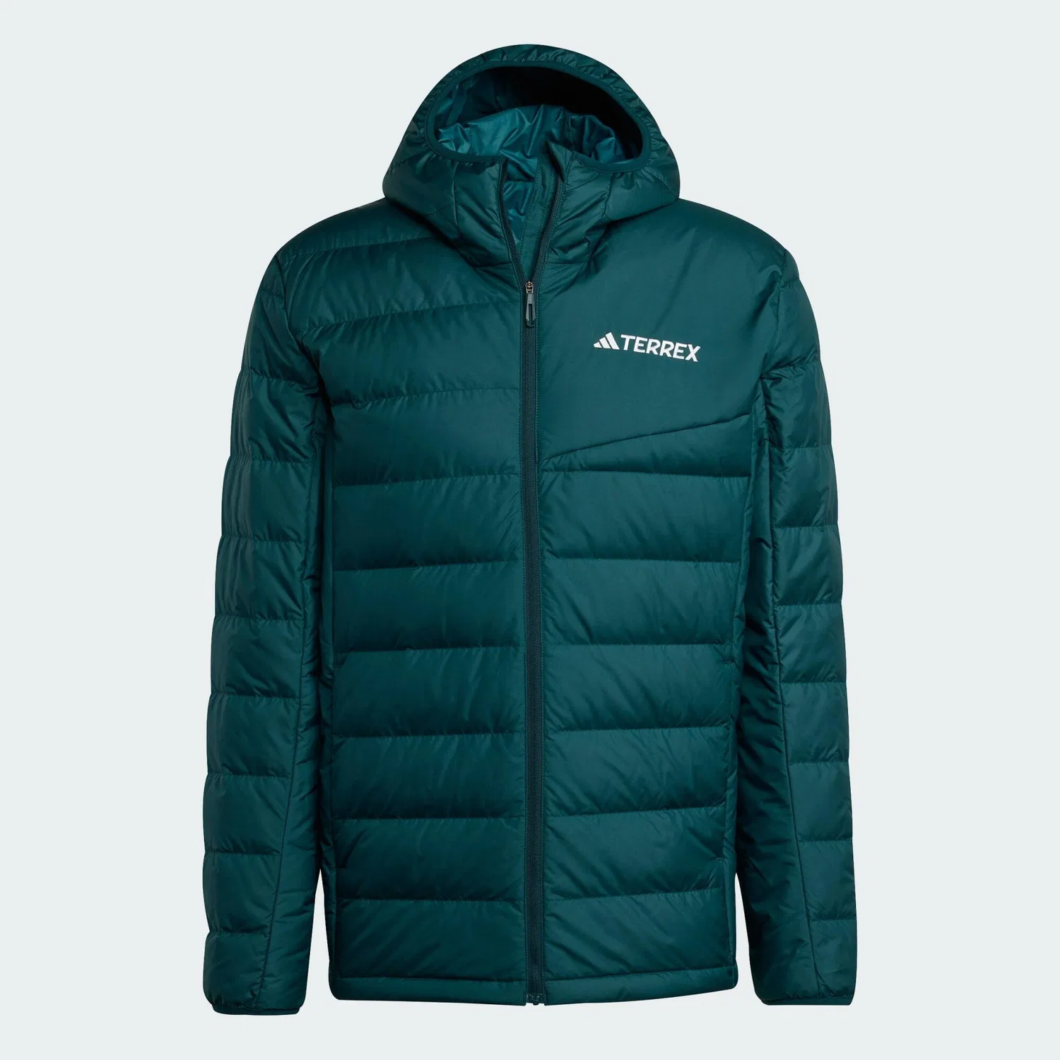 Мужская утепленная куртка с капюшоном Terrex Multi Light Down CLIMAWARM Adidas, Khakigrun — фото 2