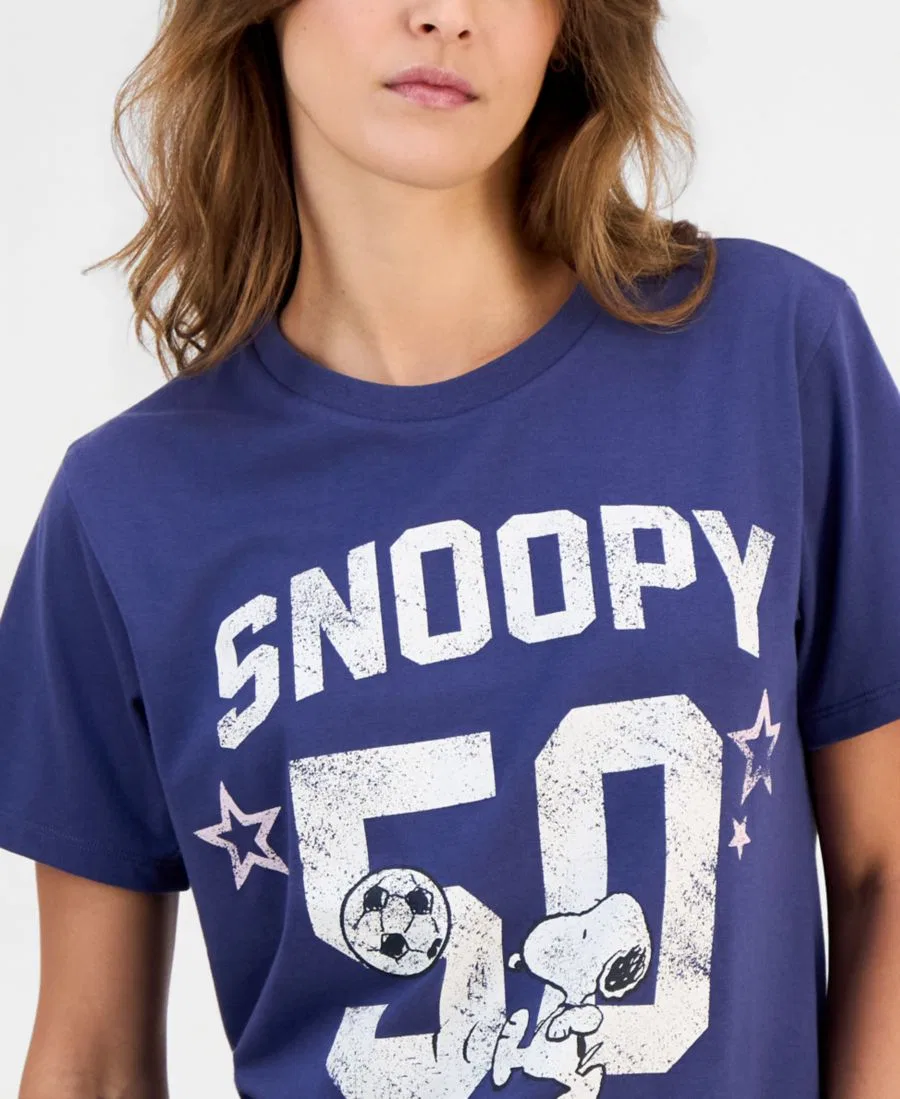 Футболка с длинным рукавом Snoopy Soccer Grayson Threads, The Label, Crown Blue — фото 3