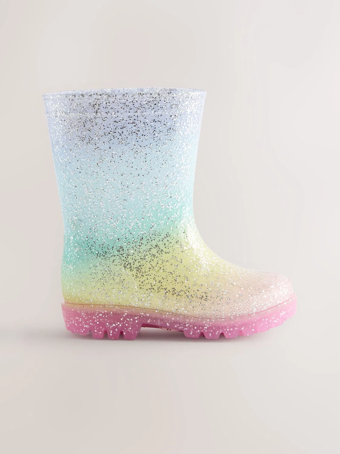 Резиновые сапоги, блестящий дизайн, Wellies Next, мультицветная радуга — фото 2