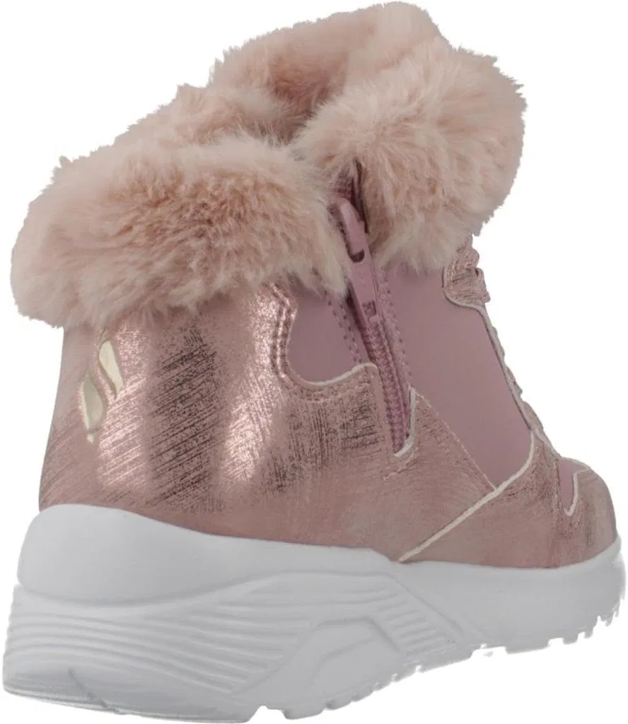 Детские кроссовки для девочек UNO Lite Comfurt Collar Skechers, Mauve — фото 3