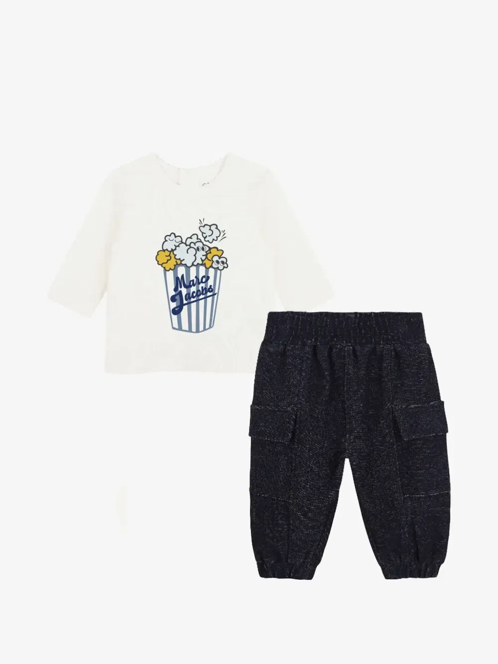 Комплект из топа и брюк с принтом Marc Jacobs Kids, белый