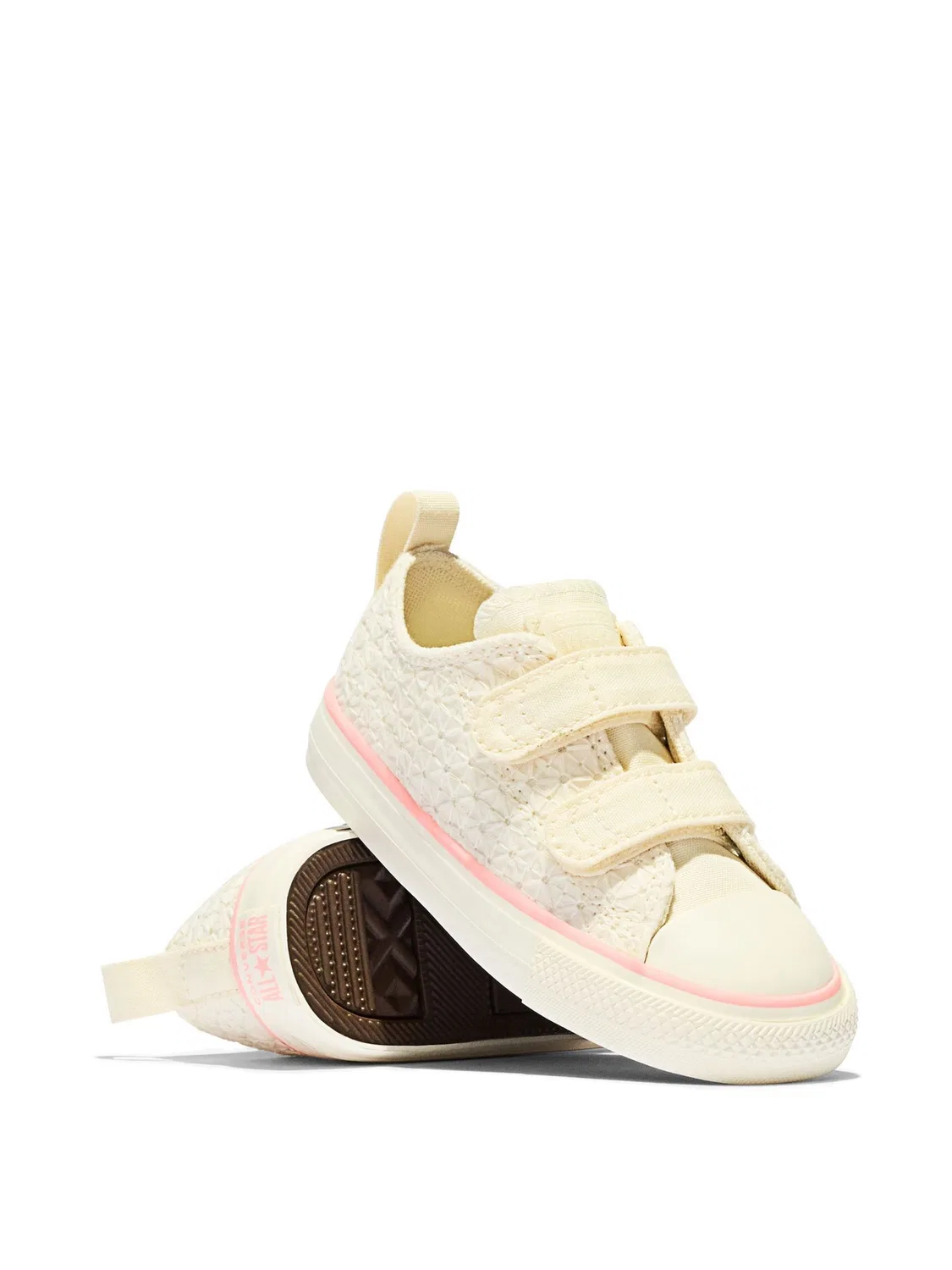 Кроссовки детские вязаные Converse Chuck Taylor Easy On, кремовый — фото 2