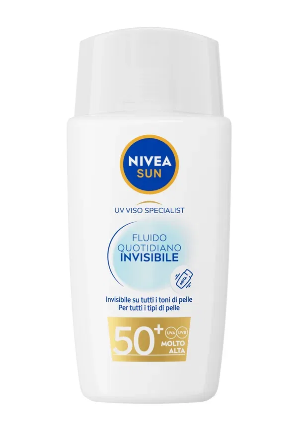 Солнцезащитный флюид SPF 50+ Fluido quotidiano invisibile solare spf 50+ 40 мл Nivea, transparent, 40 мл, прозрачный