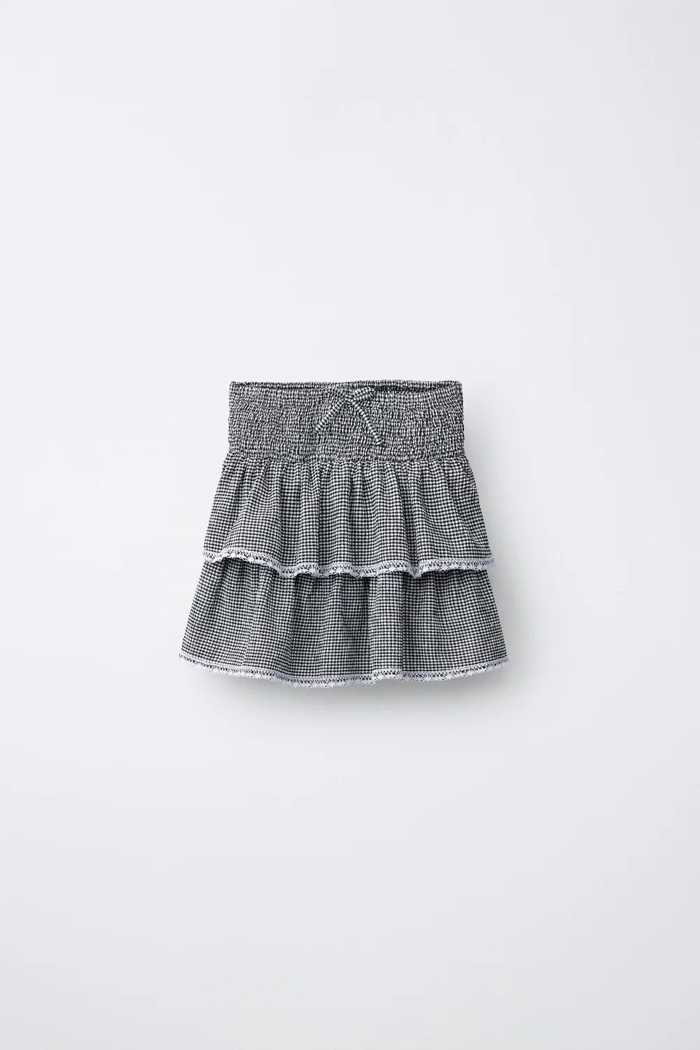 Юбка из клетчатой ткани ZARA, Black/White