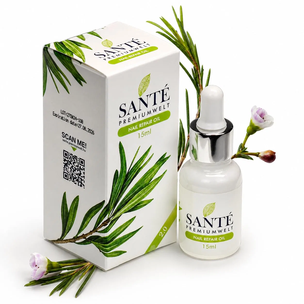 Масло для ухода за ногтями Premiumwelt SANTÉ 2.0 с маслом чайного дерева Premiumwelt