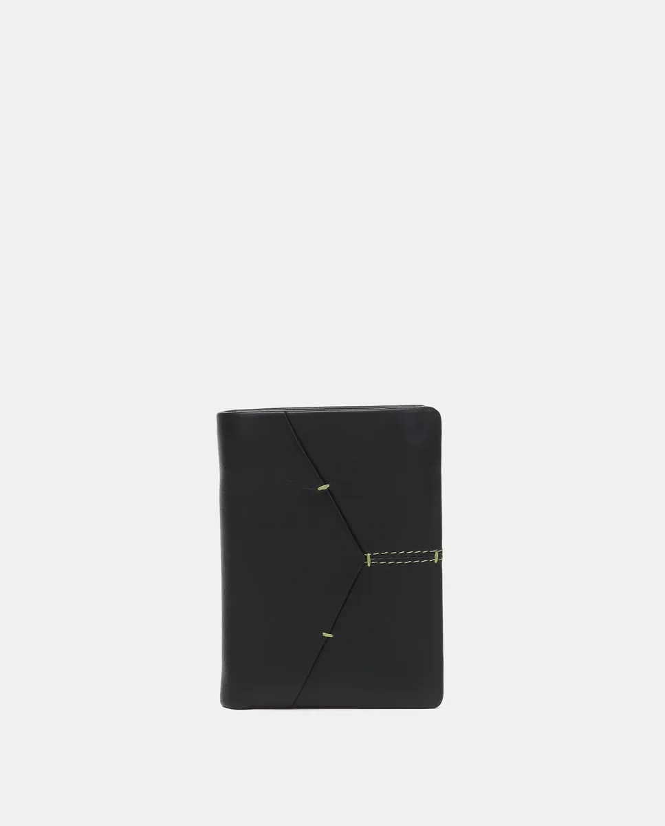 

Мужской кошелек Oceans Diary из кожи с защитой RFID в зеленом цвете Abbacino, черный