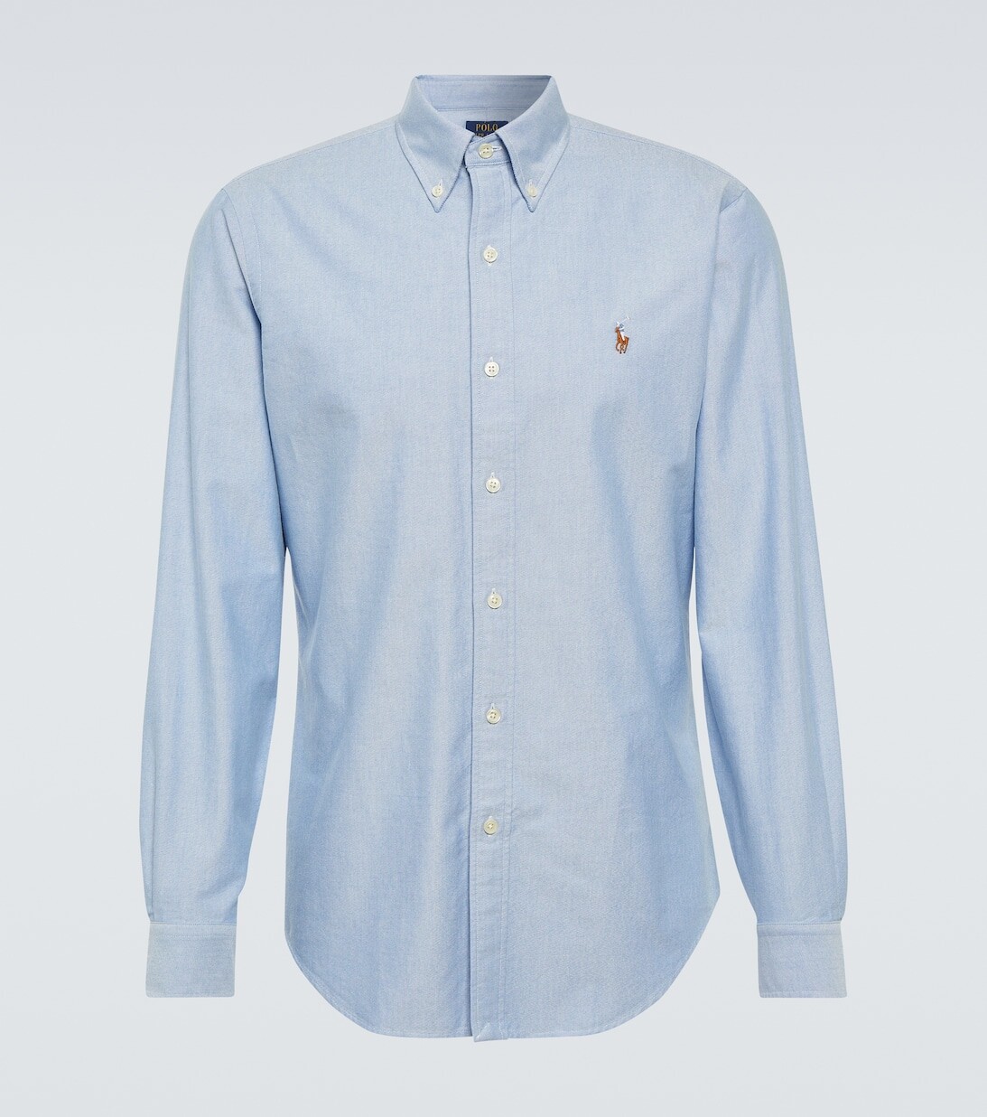 

Хлопковая оксфордская рубашка Polo Ralph Lauren, синий