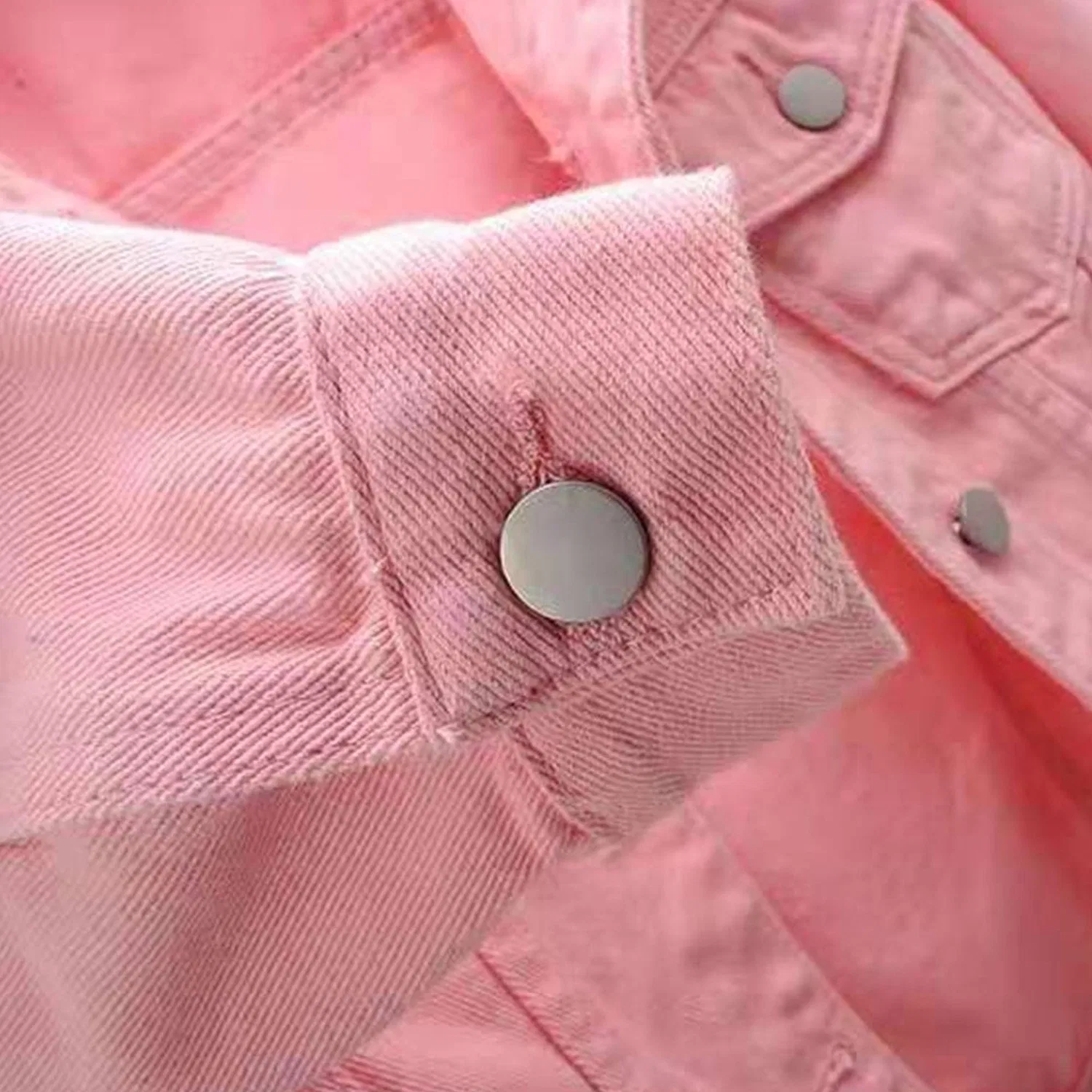 Женская джинсовая куртка с рукавом 3/4, модель trucker, Rosa — фото 2