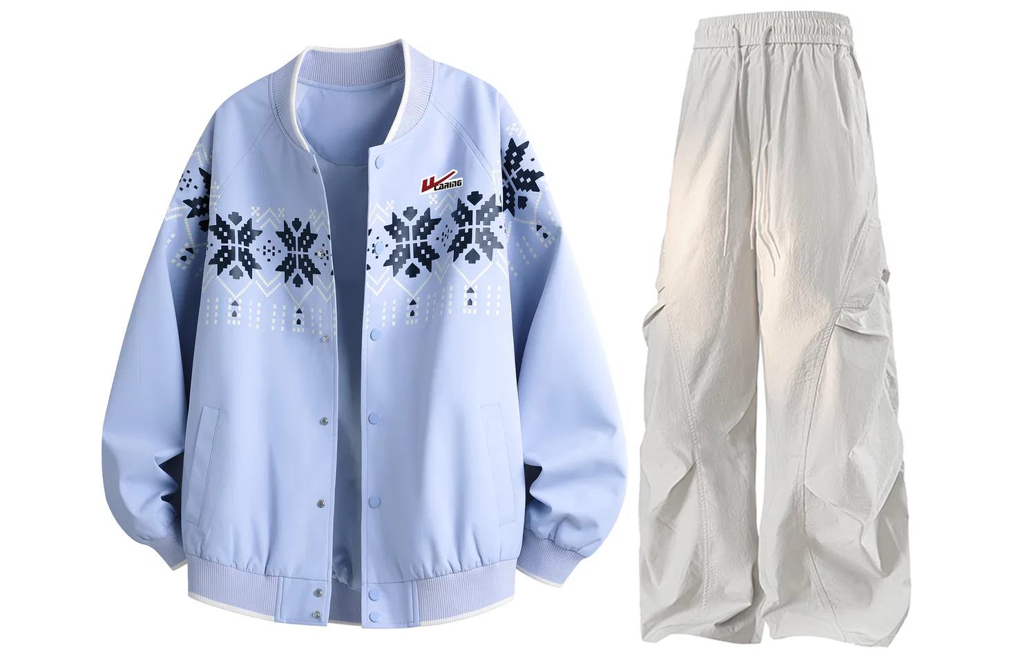 Детский спортивный комплект из двух предметов с DIY-нашивками Casual Sportswear WARRIOR