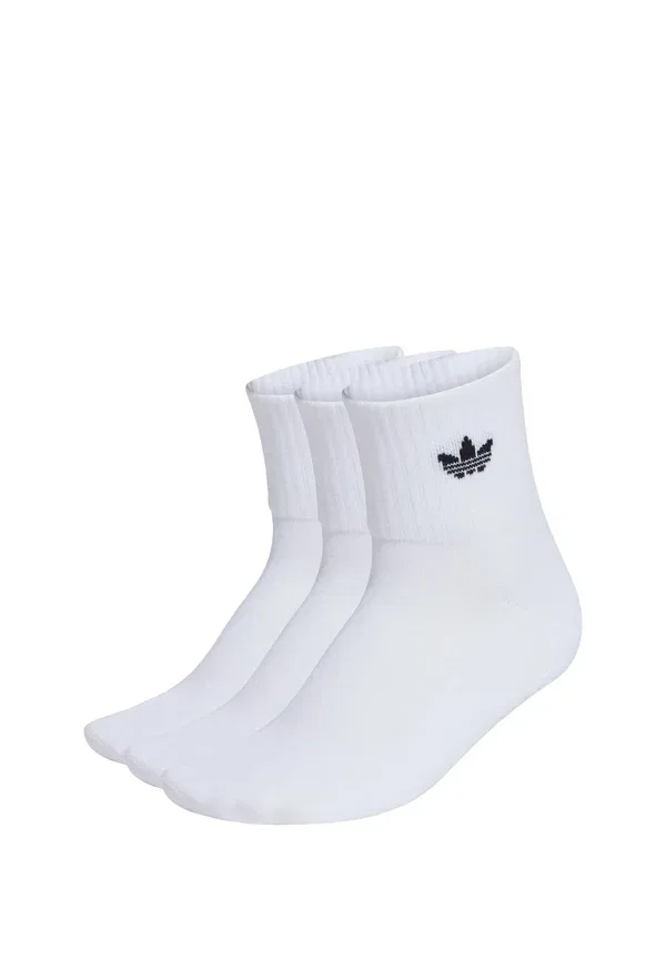 Носки средней длины, комплект из 3 пар, унисекс - носки Adidas Originals, белый