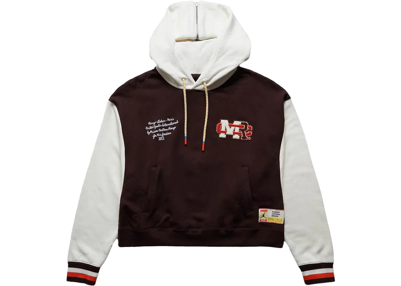 Женский худи с принтом Maison Chateau Rouge Nike, Brown Cream White