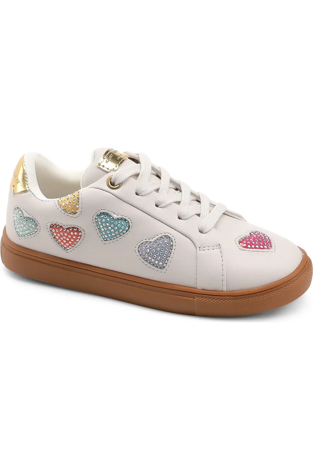 Кроссовки детские с кристаллами Mini Lane Love Crystal Heart Kurt Geiger London, Rainbow