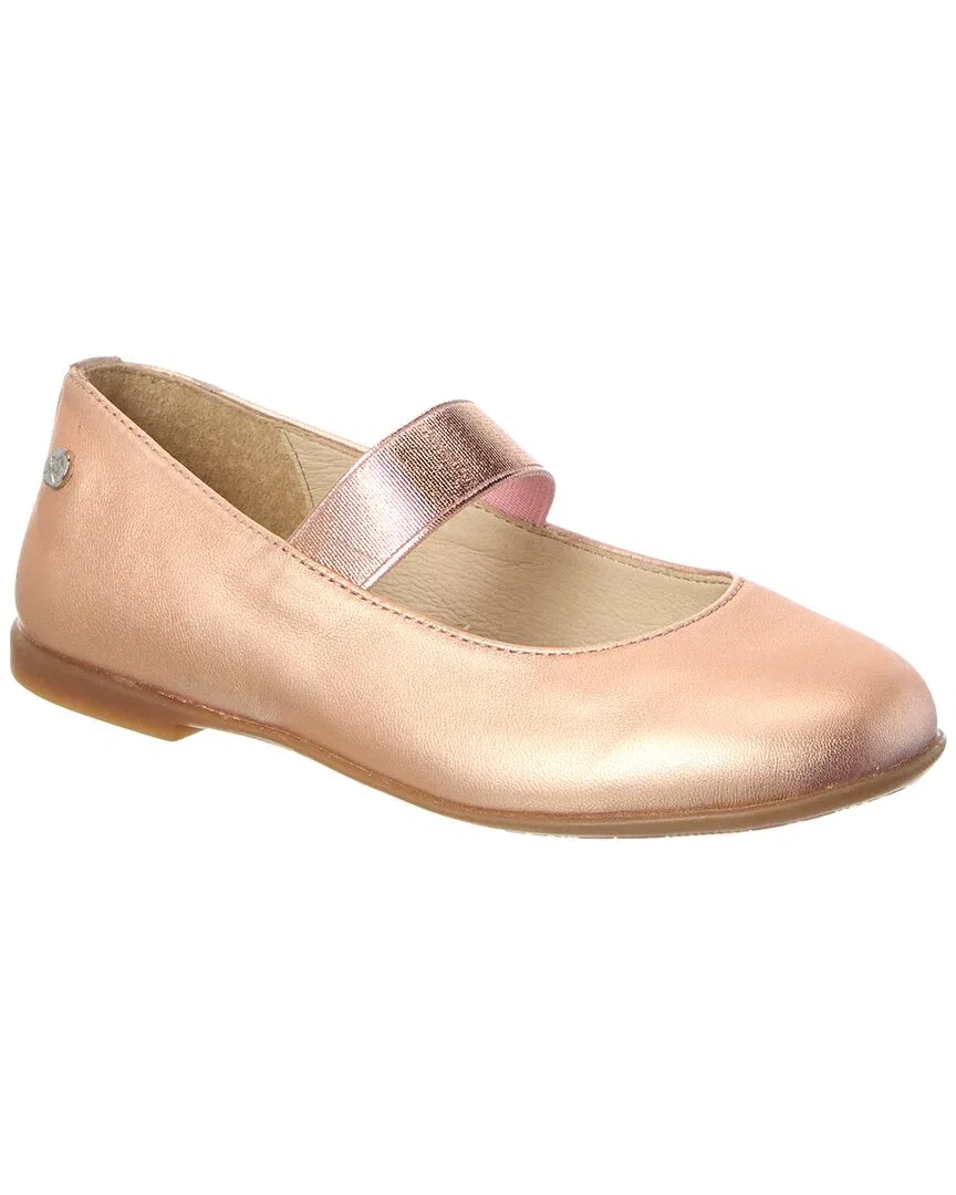 Детские сандалии для девочек с эластичным ремешком Naturino Valy Leather Flat, розовый