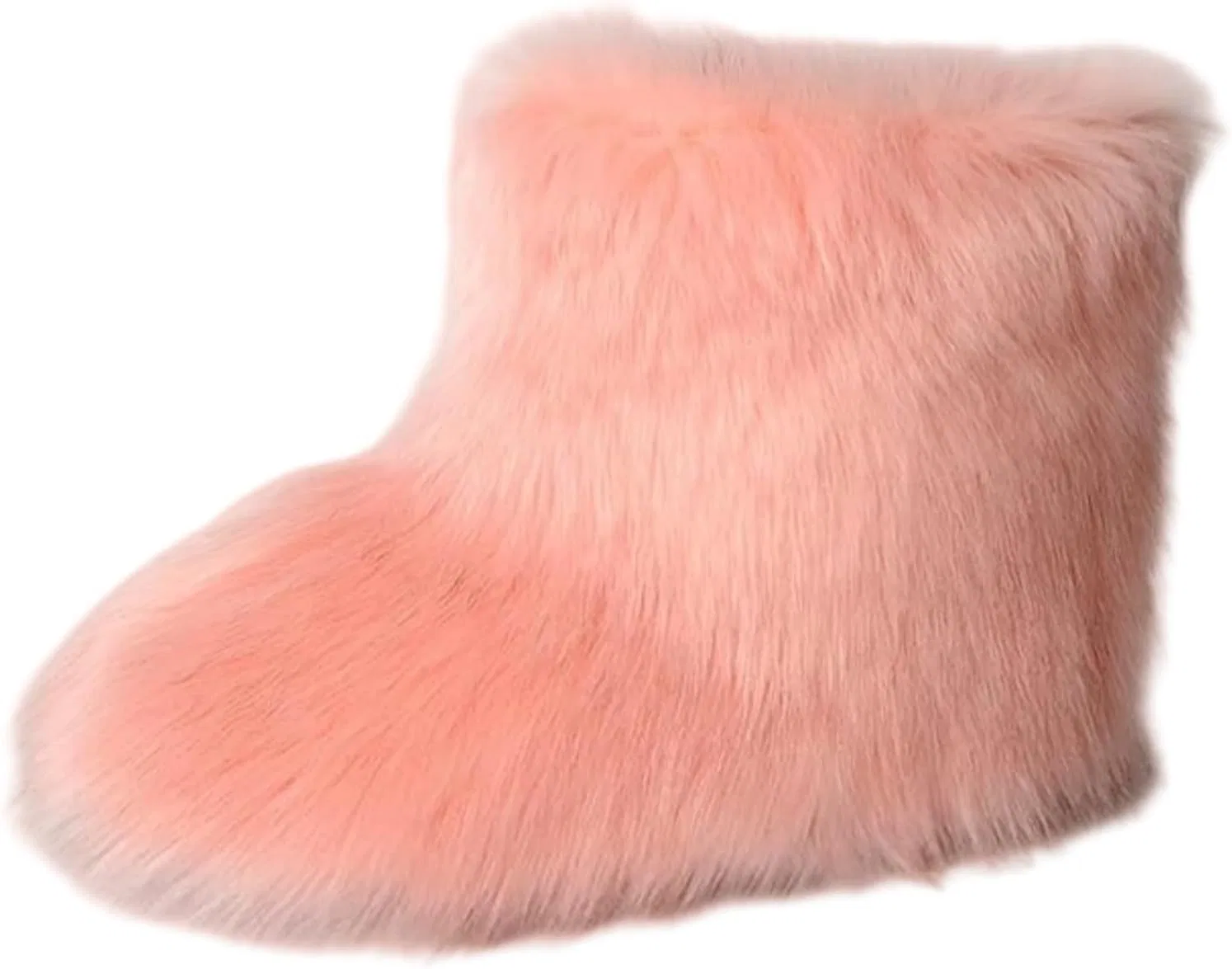 Детские зимние сапоги для девочек с искусственным мехом Urmycos, Peach Pink — фото 4