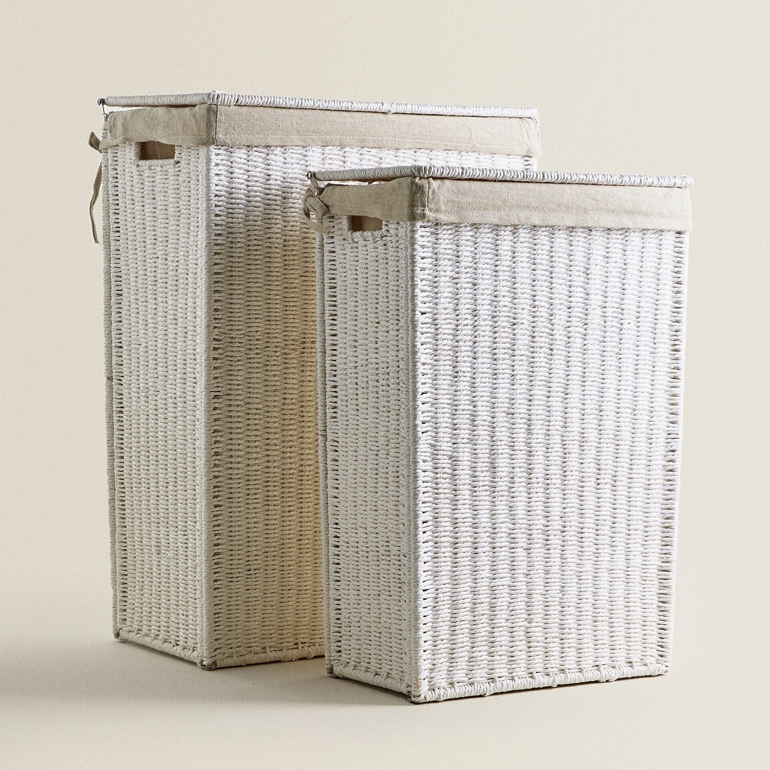 Корзина для белья Zara Home Fabric-lined, белый