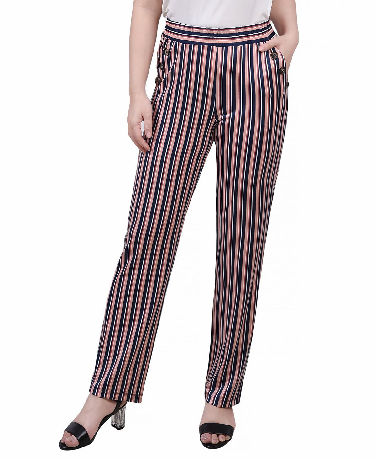 

Брюки petite без застежки с широкой талией NY Collection, мульти, Коричневый, Брюки petite без застежки с широкой талией NY Collection, мульти