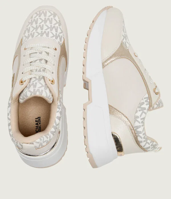 Детские кроссовки из экокожи COSMO MEYERS II Michael Kors Kids, Бежевый — фото 3