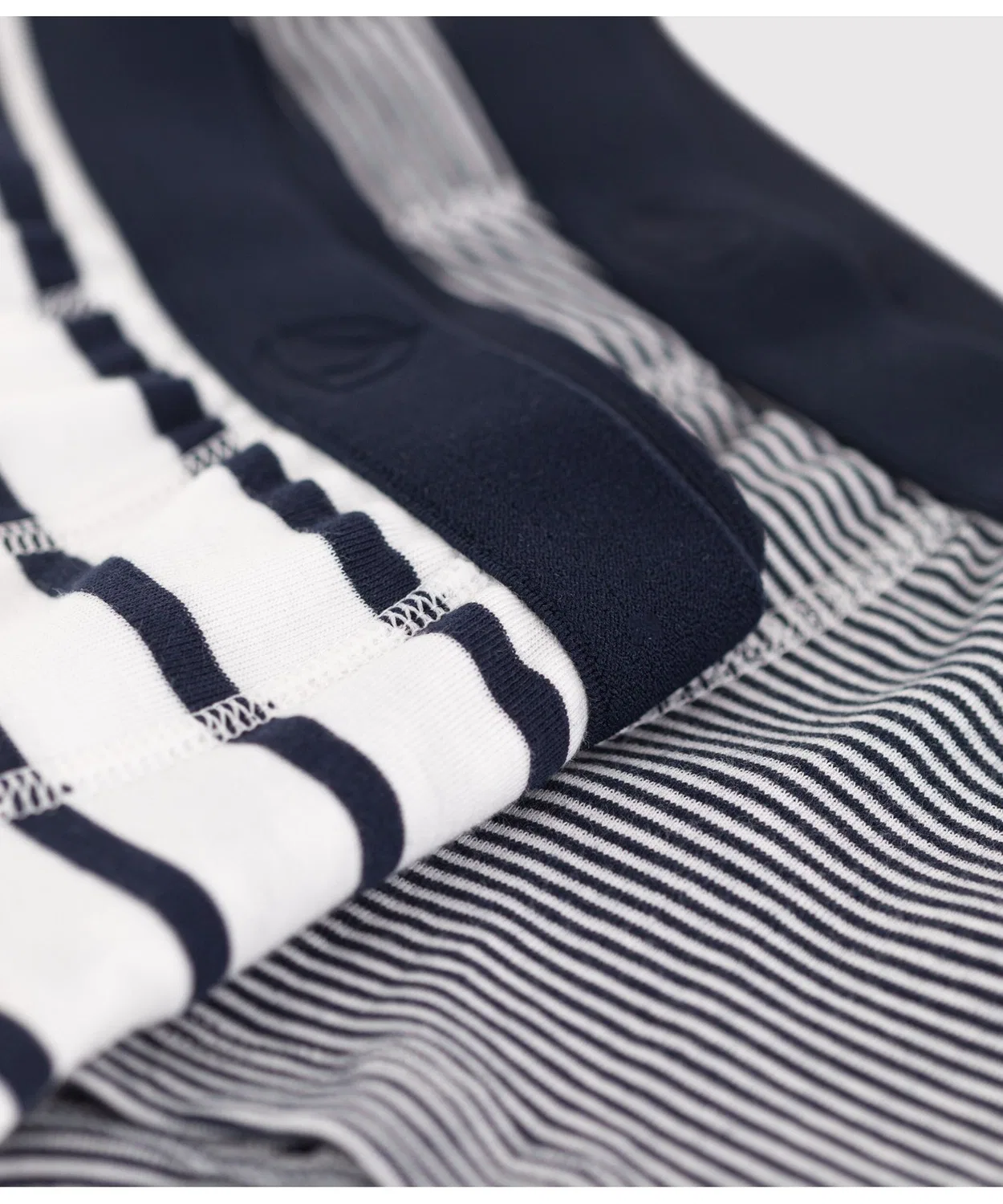 Детские трусы-боксеры 2 шт. с полосками Marinière & Mirale PETIT BATEAU, Navy/White — фото 3