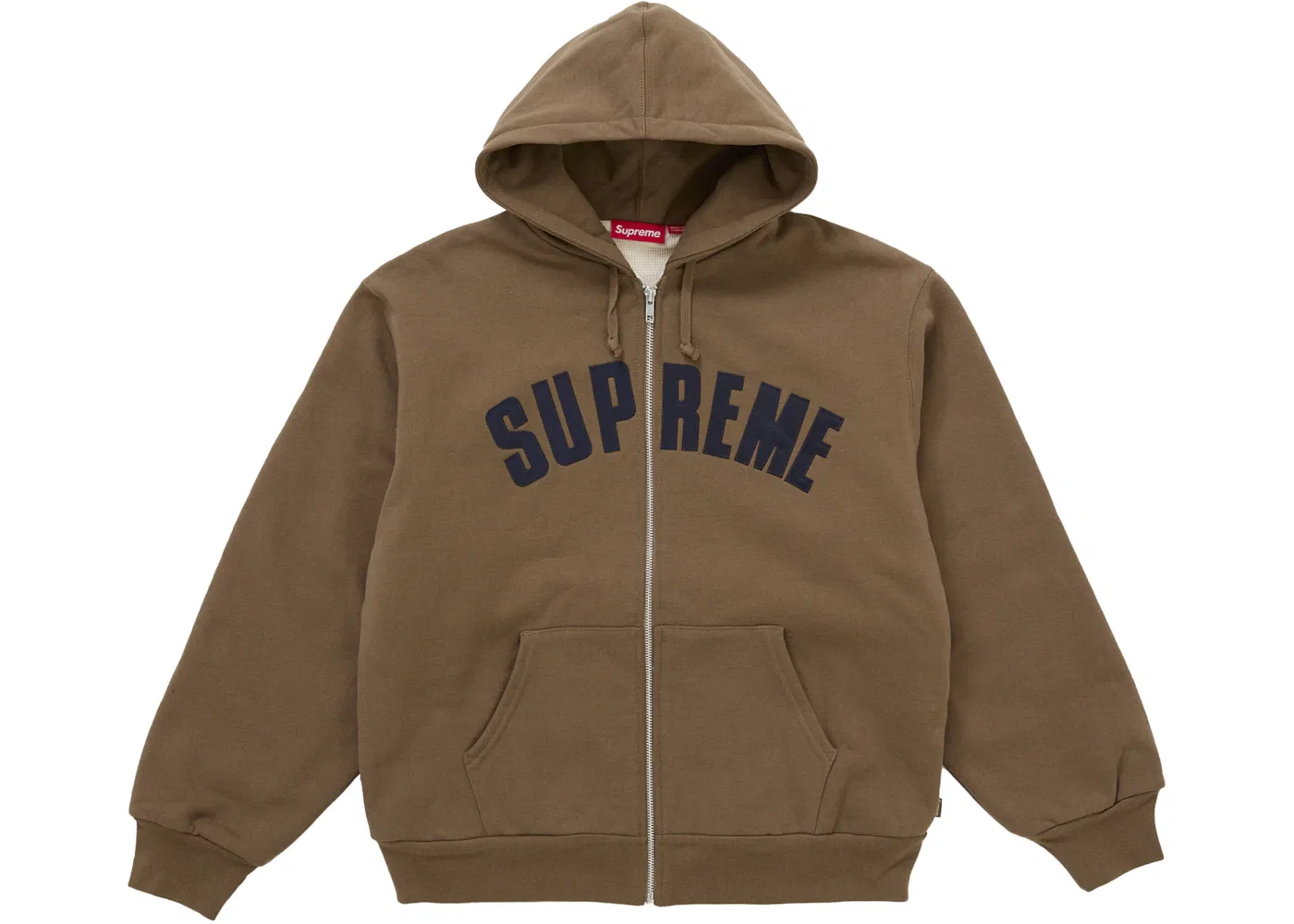 Мужская худи с начесом Supreme, Brown