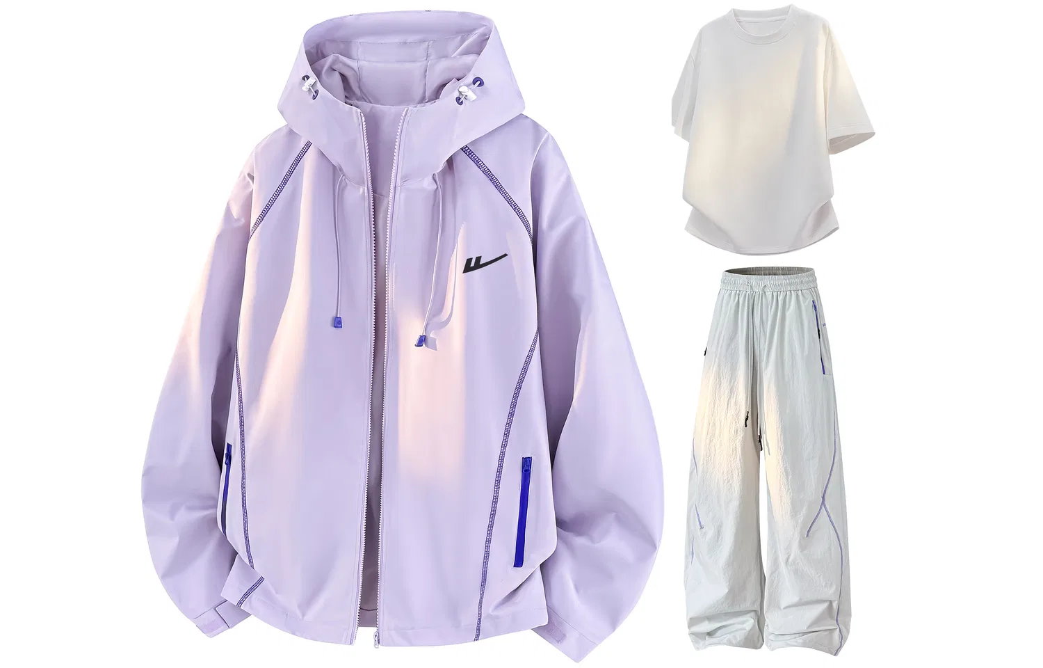 Детский комплект куртка и брюки Pink Purple White Light Gray WARRIOR