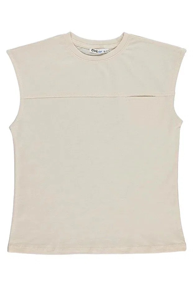 Детская майка без рукавов Basic Zero Sleeve T-Shirt Civil Boys, Ecru