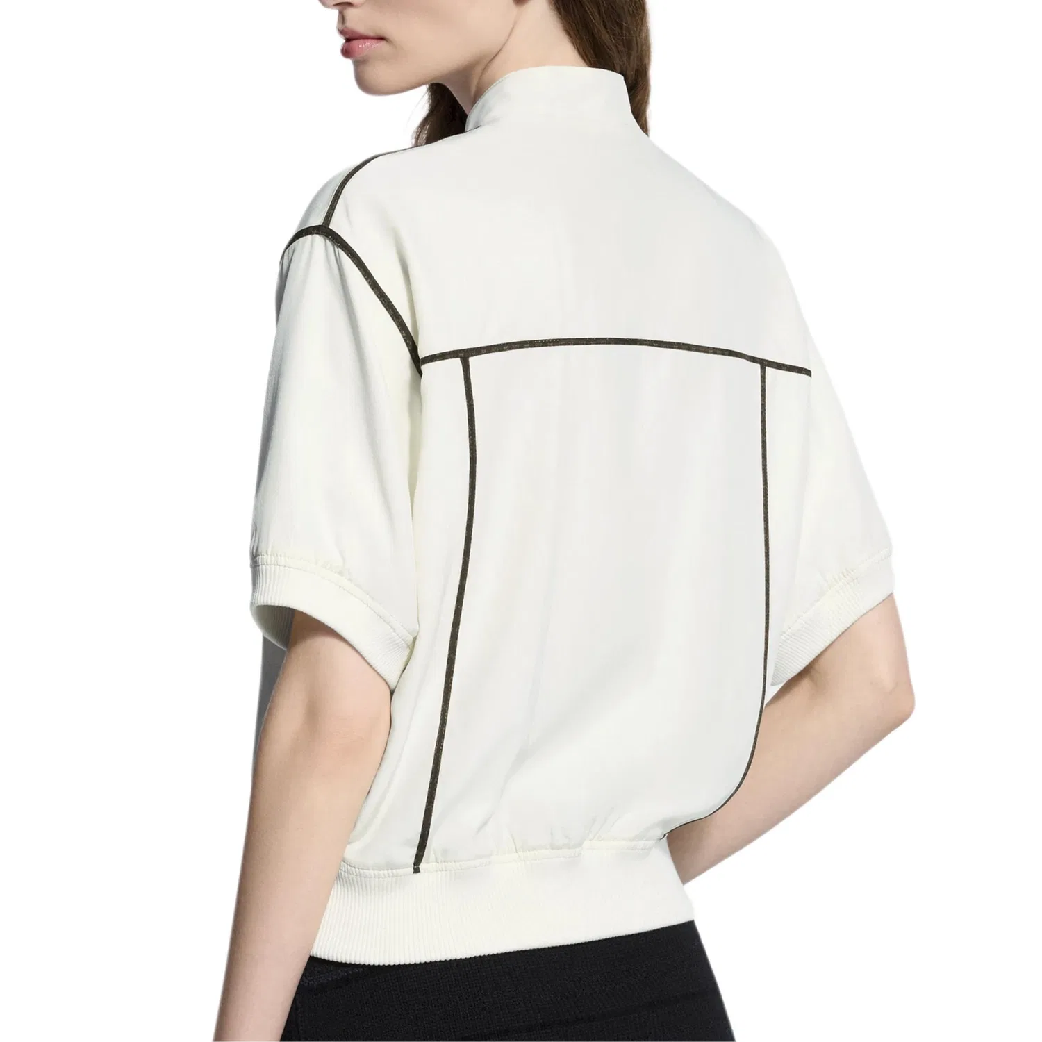 Женская куртка с белым воротником-стойкой, приталенная, Monogram, LOUIS VUITTON, White — фото 4