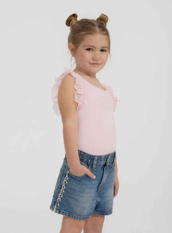 Шорты джинсовые Denim shorts Terranova Denim Medio, синий — фото 2