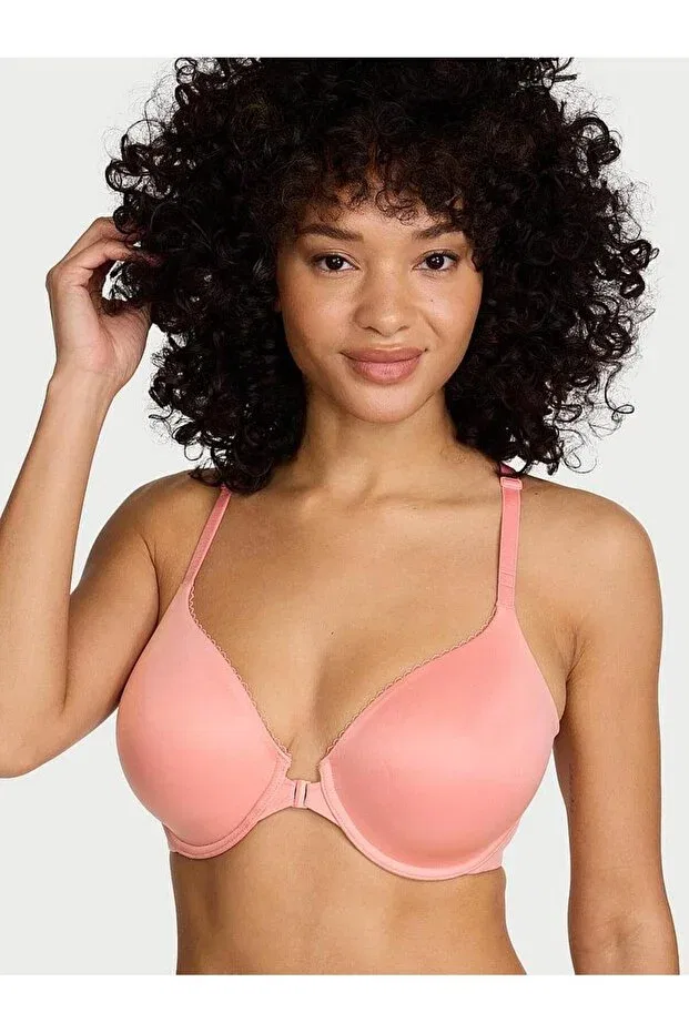 Женский бюстгальтер с кружевом Lightly Padded Supportive Lace Gathering Bra Victoria'S Secret, Cloud Pink