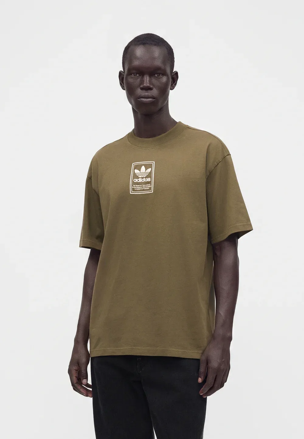 Футболка с принтом Elevated Adidas Originals, Olive Strata