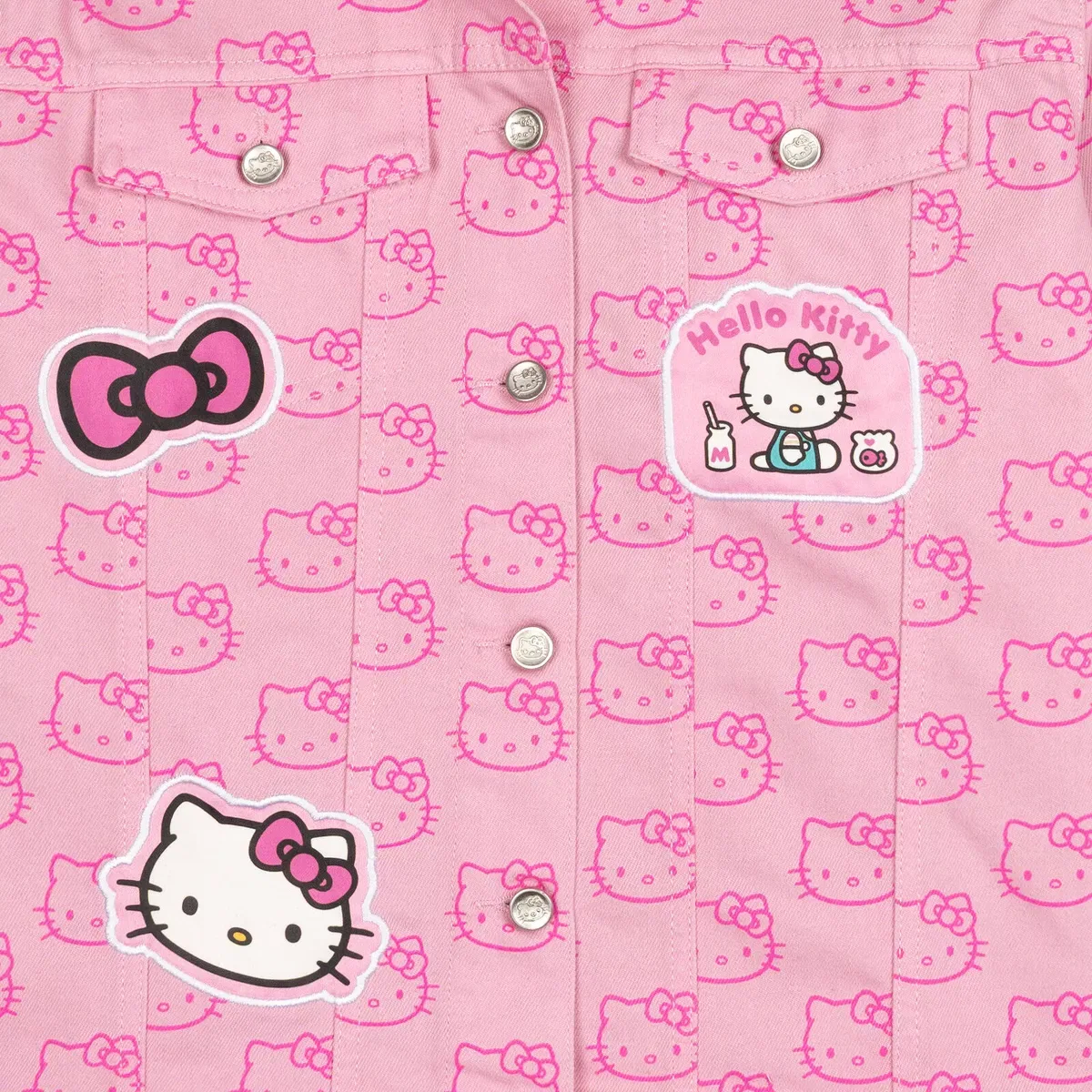 Детское джинсовое пальто для девочек с принтом Hello Kitty, Hello Kitty, Pink — фото 3