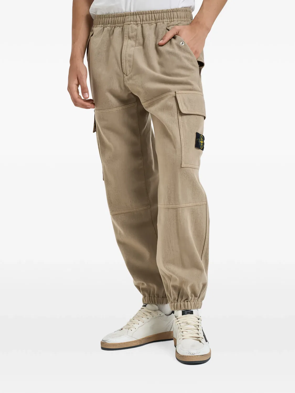 Брюки джоггеры шерстяные Stone Island, нейтральные