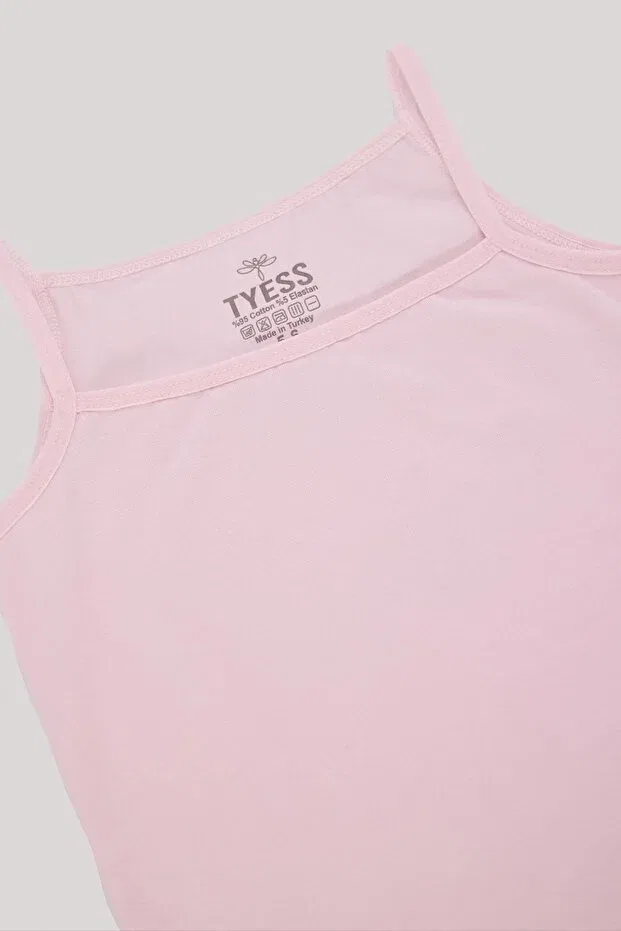 Детское нижнее белье для девочек без рукавов Tyess, Pink — фото 4